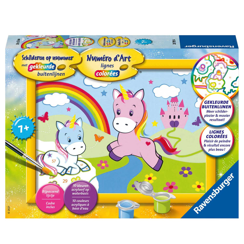 eenhoorn fun paint by number schilderen op nummer