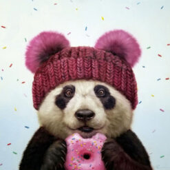 Kaart panda met muts