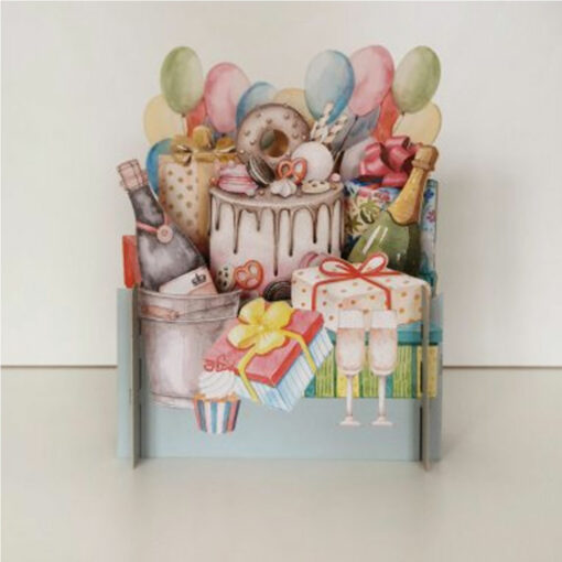 3d pop up kaart feest