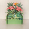 3d pop up kaart flamingo