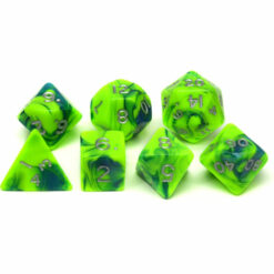 7 Dobbelstenen toxic groen blauw