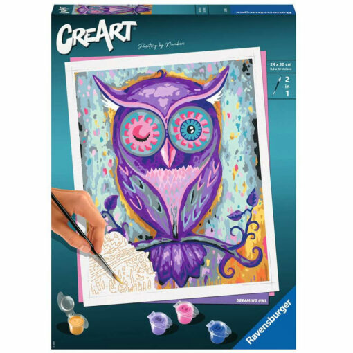 Creart uil schilderen op nummer
