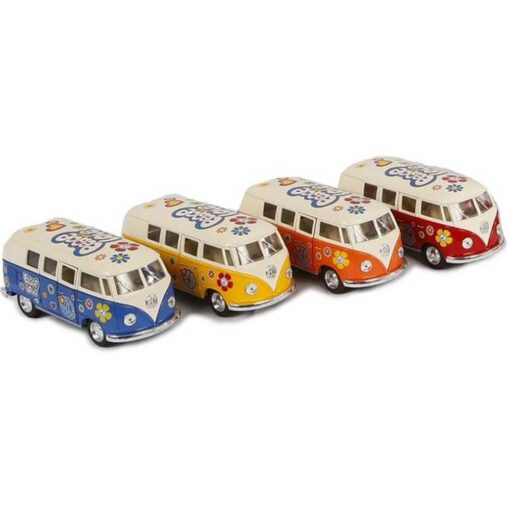 Die Cast pull back VW Classical Bus 1:32 4 varianten qua kleur