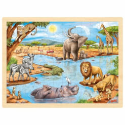 Goki houten puzzel Afr5ikaanse Savanne 96 stukjes