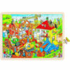 Goki houten puzzel bouwwerf 96 stukjes