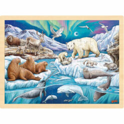 Goki houten puzzel dieren van de Arctische oceaan 96 stukjes