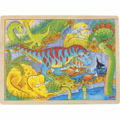 Goki houten puzzel dinosaurussen 48 stukjes