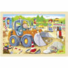Goki houten puzzel wegwerken 24 stukjes