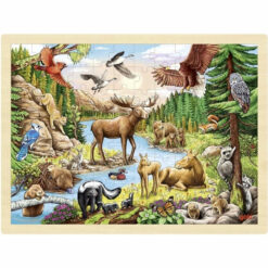 Houten Puzzel wildernis 96 stukjes