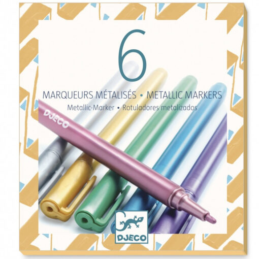 metallic markers 6 stuks