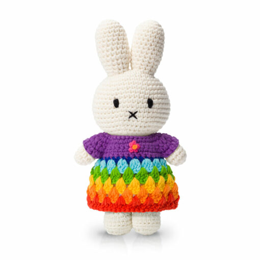 Miffy handmade and her bright rainbow dress
