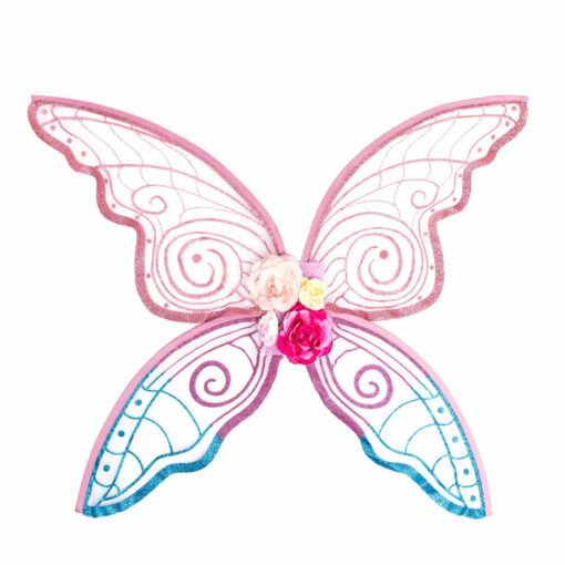 Pink and blue fairy blossom wings