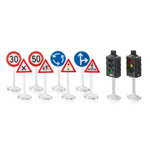 Set verkeersborden en lichten