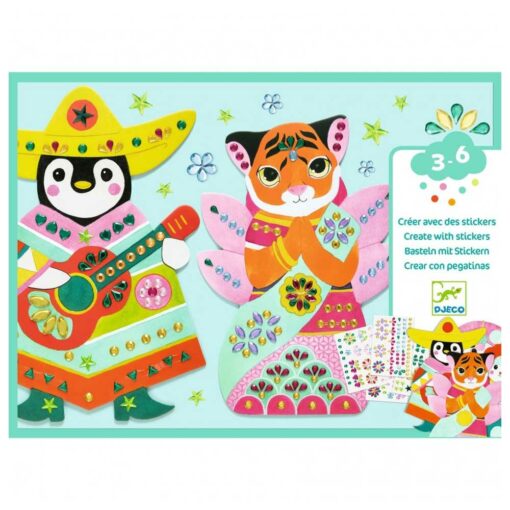 Djeco creatief met stickers Glanzend