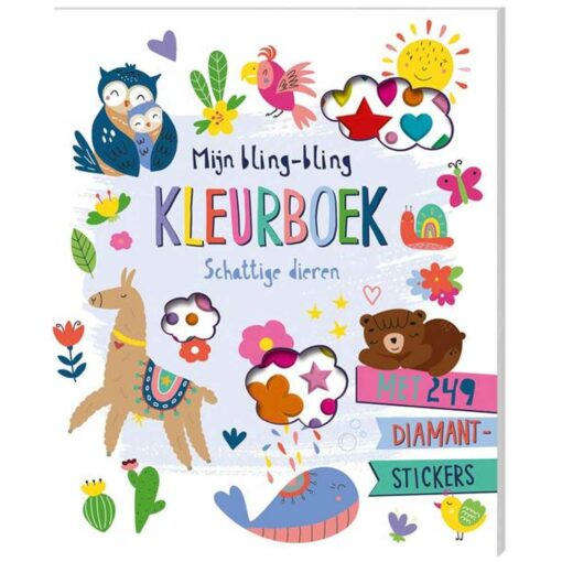 Mijn bling bling kleurboek Schattige dieren
