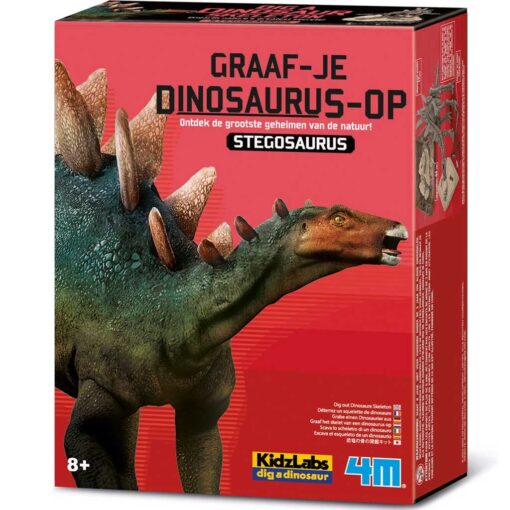 4m Kidzlabs: graaf-je-dinosaurus-op stegosaurus
