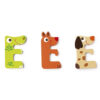 Scratch letter E creme hondje