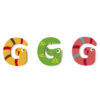 Scratch letter G gele slang