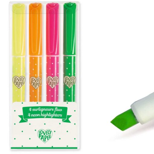 4 fluoriserende highlighters