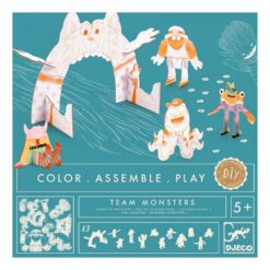 Djeco color assemble play team monsters