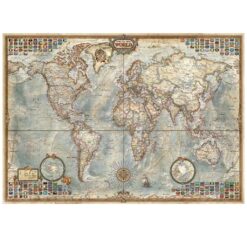 Puzzel 1500 stukjes wereldkaart