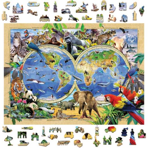 Wooden city Animal kingdom map 1010pcs