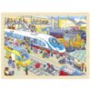 Goki houten puzzel treinstation 96pcs