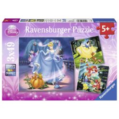 Ravensburger puzzel Sneeuwwitje, Assepoester, Ariel puzzel 3x49pcs
