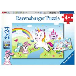 Ravensburger puzzel Sprookjesachtige eenhoorn 2x24pcs