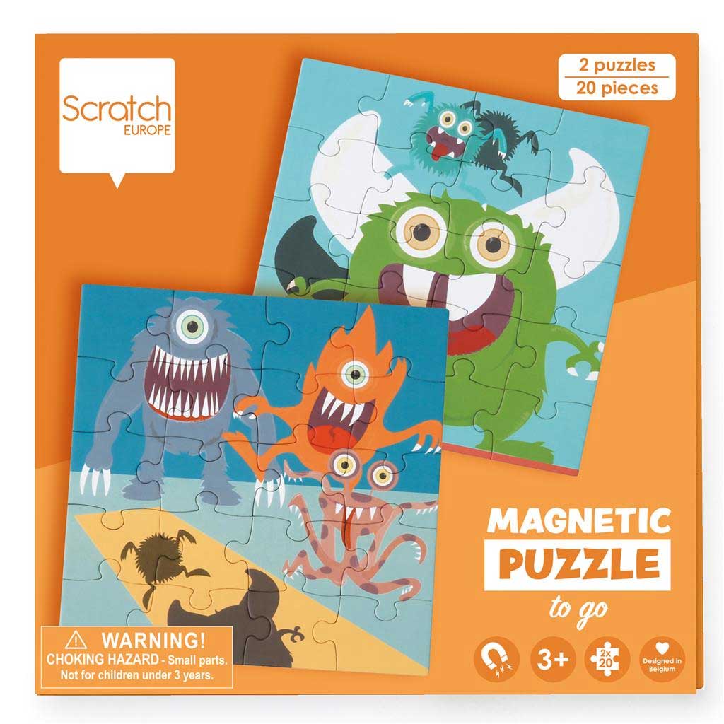 Scratch magneet puzzel monsters