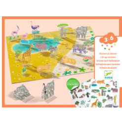 Djeco stickers om recht op te zetten safari