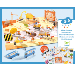 Djeco voertuigenstickers om recht op te zetten