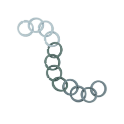 Little Dutch Little loop toy links blauw