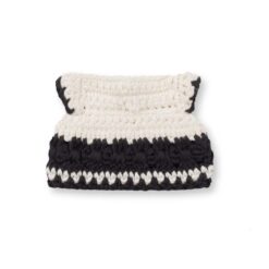 Outfit voor gehaakte Nijntje Just Dutch black & white handmade dress