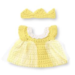 Outfit voor gehaakte Nijntje van Just Dutch pastel yellow princess outfit