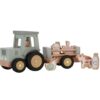 Little Dutch houten tractor met aanhangwagen