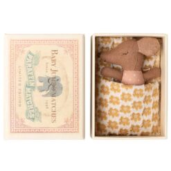 Maileg Sleepy wakey baby mouse in matchbox