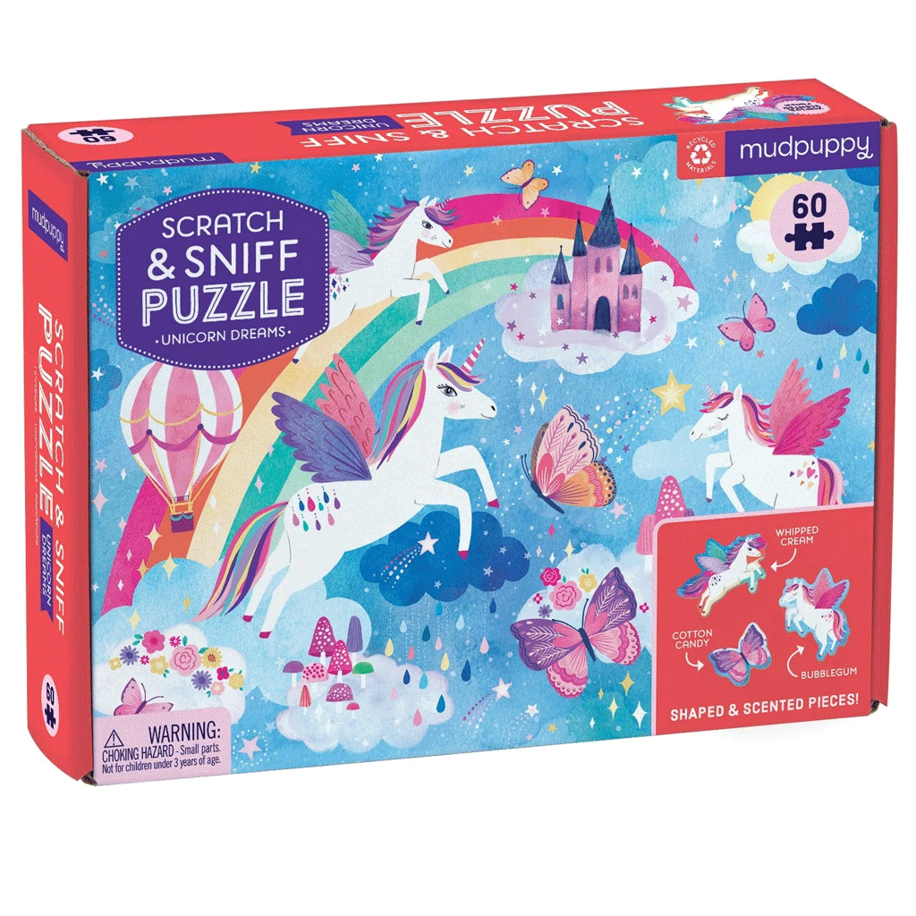 Scratch and sniff puzzle unicorns 60pcs