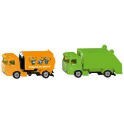 Siku 1687 Veegmachine en vuilniswagen
