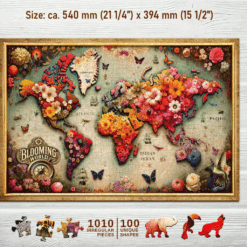 Wooden city puzzel colorful map 1010 pcs