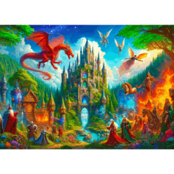 Wooden puzzle Fantasy Castle 1000