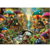 Wooden puzzle mushroom wonderland