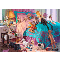 Wooden puzzle naughty puppies