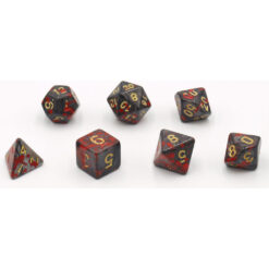 Dobbelstenen bloodspatter zwart