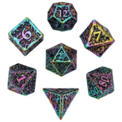 Dobbelstenen metaal rainbow