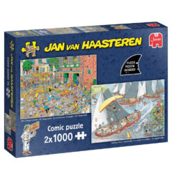 Jan van Haasteren 2x Skutsjesilen De kaasmarkt 1000pcs