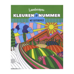 Kleuren op nummer met glittereffect