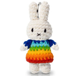 Gehaakte nijntje regenboog sleutelhanger