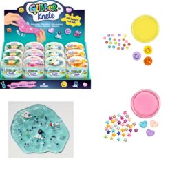 Glibber klei slijm met confetti