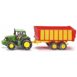 John Deere met silage-aanhanger